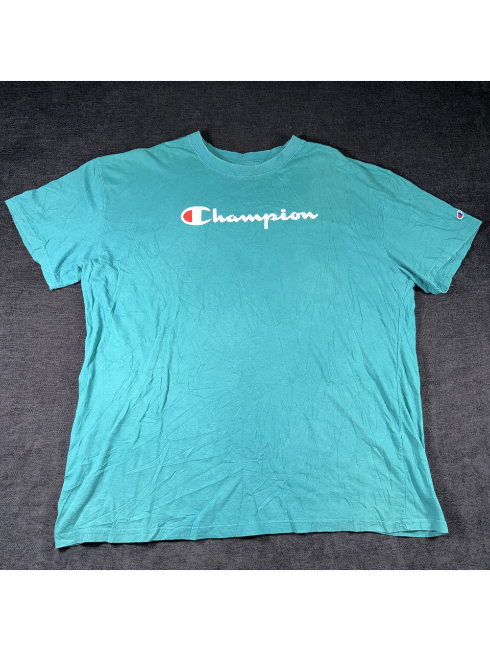 Champion Authentic Athleticwear 2XL Teal Blue Cotton T-Shirt